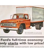 1961 Ford 62 Medium V-8 Full Tilt Cargo Trucks Advertisement Automobilia... - $562.22 MXN