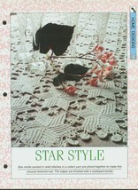 Crochet pattern for unusual textured mat using star motifs worked in rel... - $1.50
