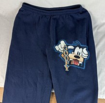 Vintage 90s Disney Goofy Sweatpants Made in USA Cartoon Navy Blue Men’s 3XL - £31.31 GBP