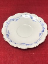 Johnson Brothers Blue Leaf Scalloped w/ Bands Gold Trim England - Saucer Dish - £11.68 GBP