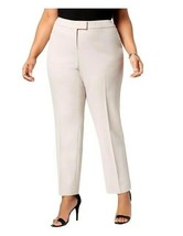 ANNE KLEIN Womens Plus Straight Leg Wear To Work Pants, Oyster Shell Bei... - £22.82 GBP