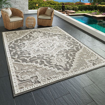 Nautica Westport Medallion Navy/Grey Indoor/Outdoor Area Rug - £129.73 GBP+