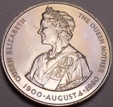 Gem Unc Falkland Islands 1980 50 Pence~The Queens Mother~80th Birthday~Free Ship - £16.12 GBP
