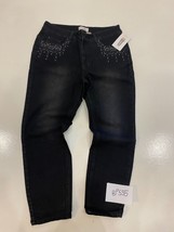 Linea Tesini @ Kaleidoscope Aleria Nero Push Up Jeans W/Decorazione (bp535) - £21.57 GBP