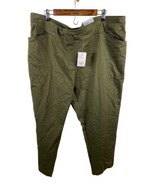 Croft &amp; Barrow Size 24W Pants The Effortless Stretch Pant Olive Green St... - $42.98 CAD
