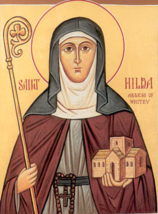 Catholic icon of Saint Hilda of Whitby - $190.00+