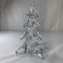 Gorgeous Vintage Drippy Murano? 8” Clear Crystal Glass Christmas Tree Heavy EUC - £37.95 GBP