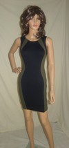 DAVID LERNER Black OLIVE  Sleeveless Colorblock Mini Dress SZ SMALL NEW - $139.32