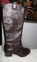 Louise Et Cie Verrah Tall Brown Leather Equestrian Boots Dark Mushroom 39 new - $129.03