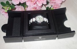 Timepieces by Randy Jackson Silver Stainless Steel white ceramic Watch  NEW - $61.92