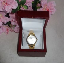 Timepieces by Randy Jackson gold Stainless Steel Watch Swiss Movement NEW - $129.69