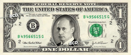 VLADIMIR PUTIN on REAL Dollar Bill - Cash Money Bank Note Currency Dinero - £3.57 GBP+