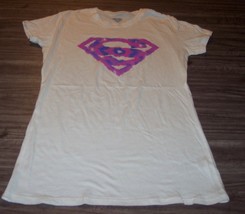 Women&#39;s Teen Jrs Dc Comics Super Girl Pink T-shirt Xl New Wonder Woman Superman - £15.64 GBP