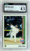 Nolan Ryan 1989 Upper Deck #145 Baseball Card - CGC NM/MINT+ 8.5 - £12.48 GBP