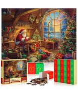 Simgoing 1008pcs Christmas Advent Calendar Puzzle 19.69x27.56 Santa Claus - $22.05 CAD