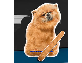 Chow dog rear window wiper wagging tail sticker - $15.99