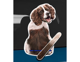 English Springer Spaniel dog rear window wiper wagging tail sticker - $15.99