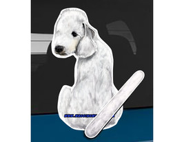 Bedlington Terrier dog rear window wiper wagging tail sticker - $15.99