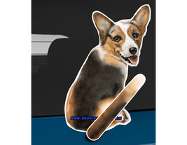 Corgi dog rear window wiper wagging tail sticker - $12.99