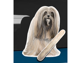 Lhasa Apso dog rear window wiper wagging tail sticker - $15.99