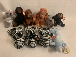 TY Beanie Babies, Lot of 10, Group of Beanie Baby Originals - $44.54