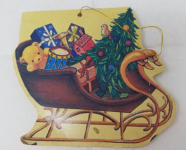 The Night Before Christmas Christmas Ornament Book Sleigh Taiwan 1970 Vintage - £11.32 GBP