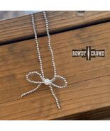Blessed Silver Pearl Bow Necklace - $17.82