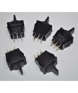 Lot of 5 NEW Carling Technologies Momentary Rocker Switches DPDT ON-OFF-ON BLK - $19.79