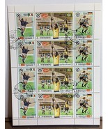 1970 Yemen Kingdom Block Of 12 Post Stamps World Football Championship M... - $3.76