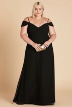 Birdy Grey SPENCE CONVERTIBLE DRESS CHIFFON BLACK CURVE 1X NWT NEW BRIDE... - $58.27 CAD