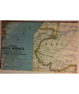 National Geographic Map of Eastern South America from September 1962 - £6.26 GBP