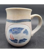 Vintage Otagiri Sailboat Flying Seagull Bird Blue Gray Stoneware Coffee ... - $225.99 MXN