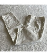 Sonoma Modern Cropped Slim Corduroy Pants, Size 16, Cotton Blend, White,... - $24.99