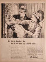 1947 Print Ad International Nickel Inco Mom &amp; Dad New Baby Zippers New York,NY - £13.73 GBP