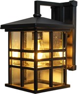 Outdoor Wall Sconce Lantern,1-Light Black Exterior Light (13.18&quot; H, Black) - £30.43 GBP