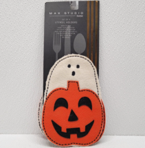 Max Studio Home Set of 4 Utensil Holders Halloween Ghost Jack O Lantern Pumpkin - £12.66 GBP