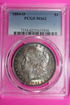 Nicely Toned 1884 O MS 62 Liberty Morgan Silver Dollar PCGS Certified Slab 752 - $246.85 CAD
