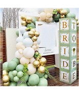 Greenery Balloon Box Set - Bride to Be &amp; Groom A-Z Letters with 40 Gold ... - $109.86 CAD