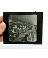 Magic Lantern Glass Slide Photo Keystone #22110 Drawing Warp Weaving Sil... - $12.86