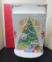 Vintage 1992 Sanrio / Hallmark Greetings Pop Up Christmas Card Tree Window Gifts - £23.80 GBP