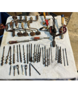 Vintage HAND drill lot and brace (43 pcs), Miller falls Brace, drills &amp; ... - $241.82 CAD
