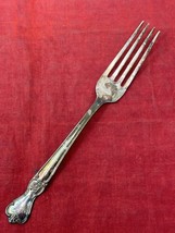 Old Company Plate &quot;C&quot; Signature Rose 7.75&quot; Dinner Fork 4 Prong VTG - £6.12 GBP