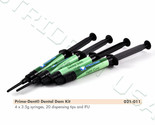Prime Dent Light Cure Dental Dam Resin Kit 4 x 3.5gram syringes and 20 t... - $29.99