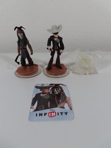Disney Infinity 1.0 Lone Ranger &amp; Tonto Game Figures w/ Crystal and Card - £14.18 GBP