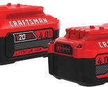 Craftsman V20 Lithium Ion Battery, 4.0 Amp Hour, 2 Pack (Cmcb204-2). - $102.93