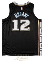 JA MORANT Autographed Memphis Grizzlies City Edition Black Nike Jersey P... - £759.58 GBP