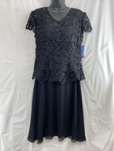 NOX by Narianna Black Lace Chiffon Dress Women&#39;s Size L - $61.74