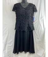 NOX by Narianna Black Lace Chiffon Dress Women&#39;s Size L - $1,175.49 MXN