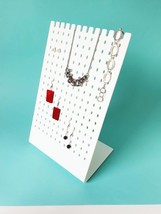 Jewelry organizer for necklaces, earrings and bracelets handmade of whit... - $52.00