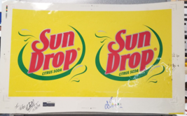 Sun Drop Citrus Soda Advertising Preproduction Art Work Logo Juicy Yellow 1999 - £14.90 GBP